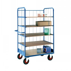 Shelf Trolley With Retaining Rod Sides